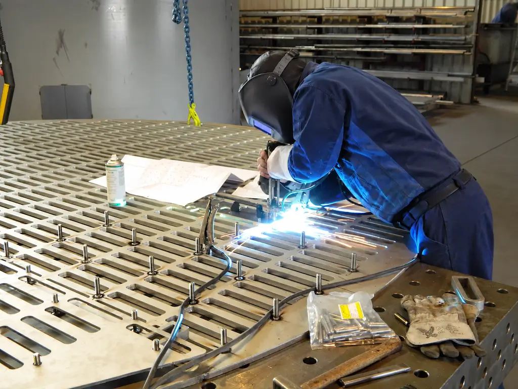 Welding work in AVN's production facility